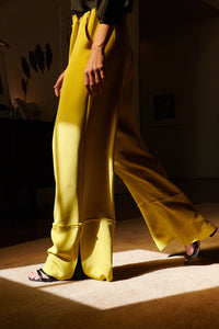 ROO PANT in Chartreuse Silk