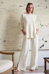 ROO PANT in Ivory Silk