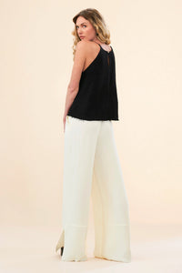 AUGUST TANK in Black Linen