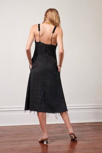 CORABELLE DRESS in Black Linen