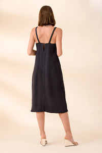 IDA DRESS Black Cotton