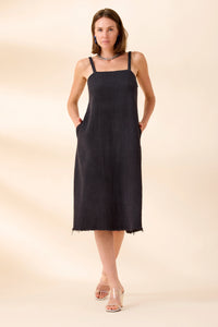 IDA DRESS Black Cotton